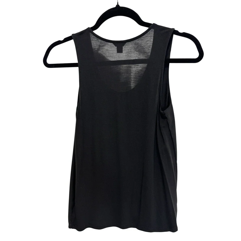 Ann‎ Taylor Petite Black Sleeveless Blouse XSP Shell Top - Picture 2 of 4